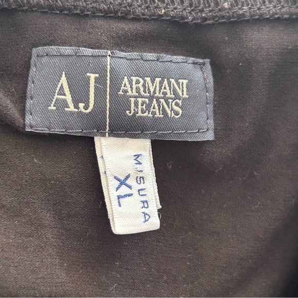 Armani Jeans Black Milano First Denim Equipment T-Shirt | Sz Italy XL US Medium - Picture 11 of 13